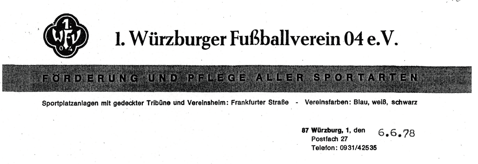 WFV und seine Geschichte