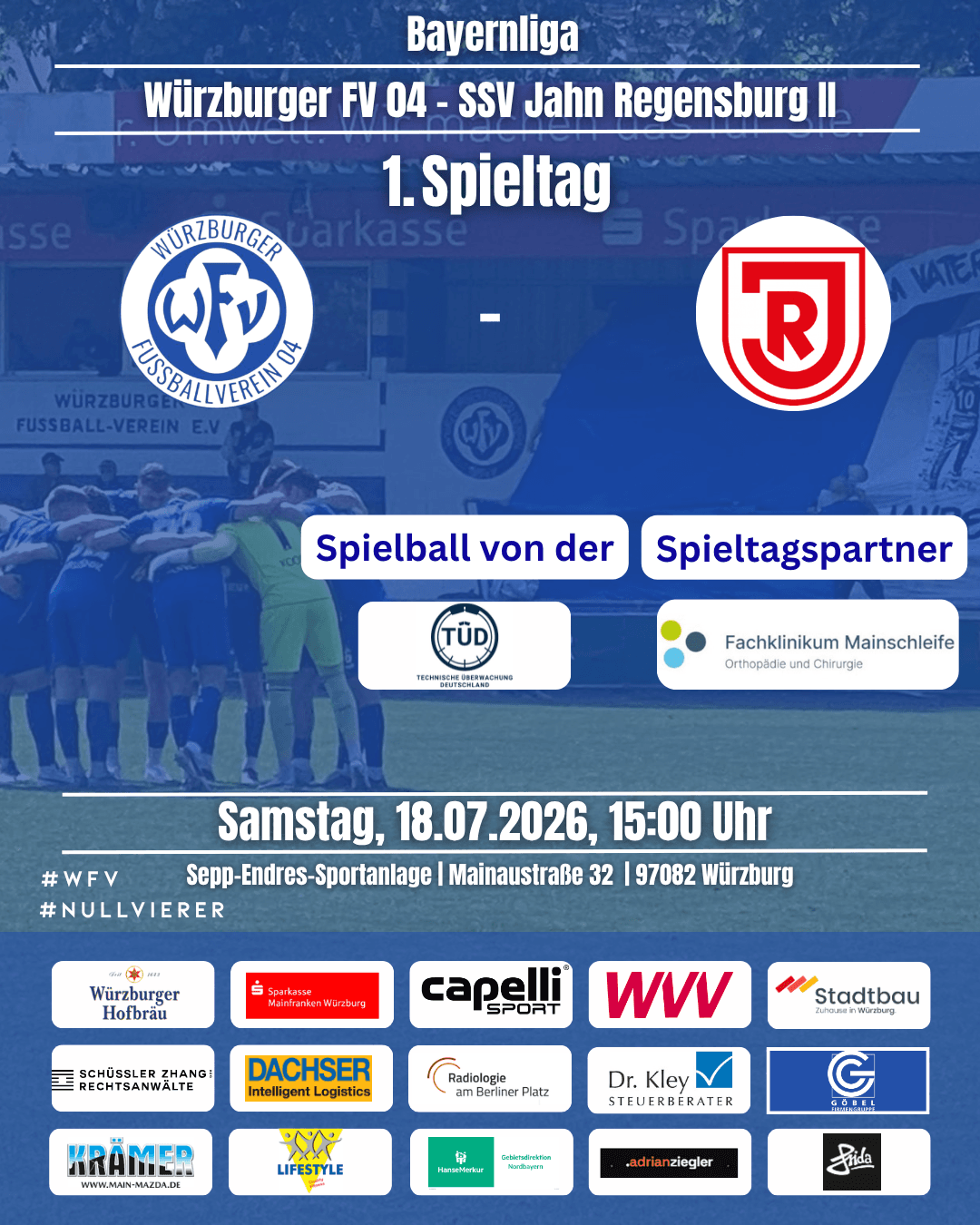 1. Spieltag der Bayernliga Saison 2026/2027